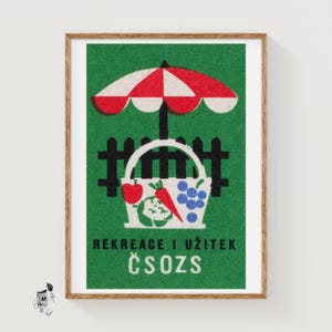 Picnic Basket - Matchbox Print - Aesthetic Wall Art - Vintage Art - Matchbox Wall Poster - Vintage Poster Print