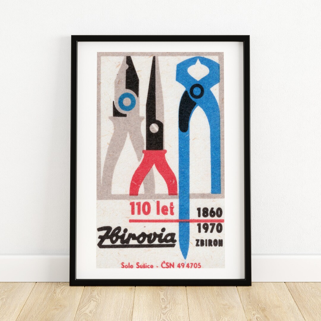 Tool Store Matchbox Print Aesthetic Wall Art Vintage Art Matchbox Wall