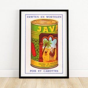 Java Carrots  - Matchbox Print A4 Size - France Wall Art - Vintage France Art - Matchbox Wall Poster - Vintage Poster Print