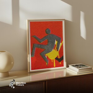 Kicking Chair - Matchbox Print - Aesthetic Wall Art - Vintage Art - Matchbox Wall Poster - Vintage Poster Print image 6