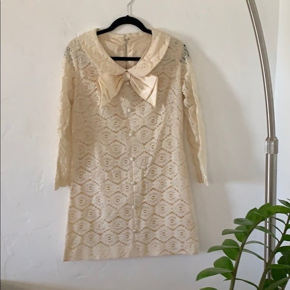 Vintage Lace Mod Mini Dress
