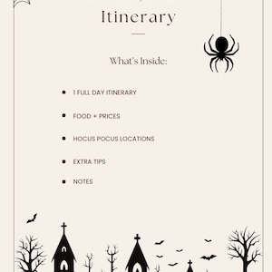 Salem Itinerary || Fall Travel Guide (Download)