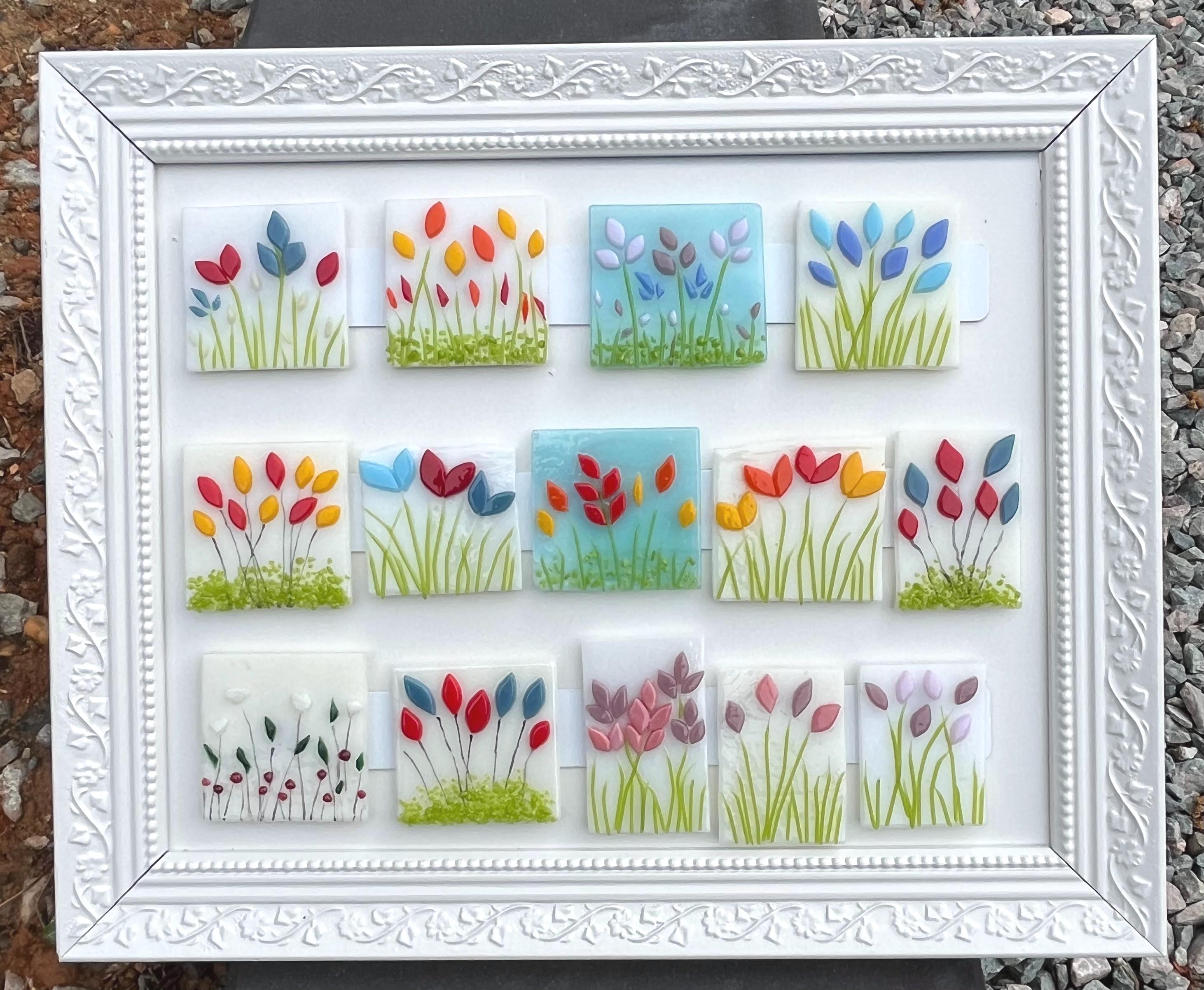 Floral Fused Glass Magnets