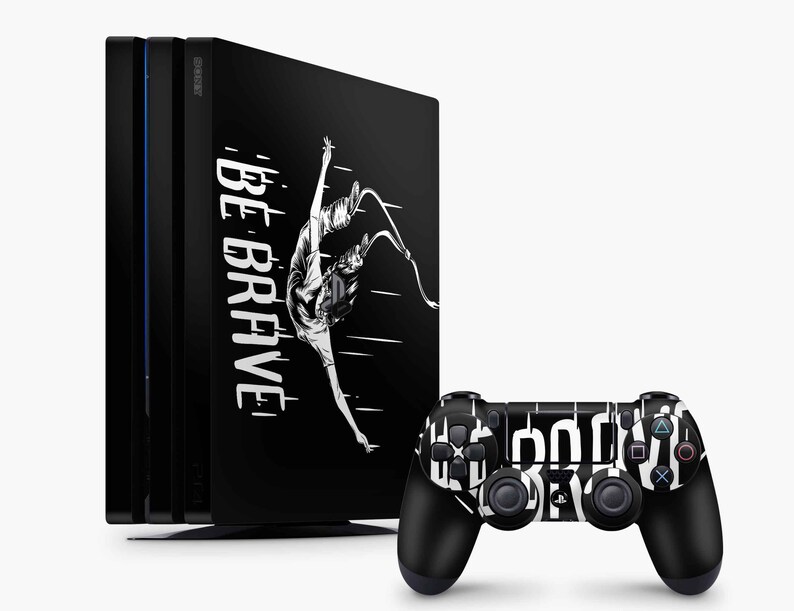 Ps4 Slim Pro Fat Playstation 4 Console Controller Skin Decal Sticker Dark Black Digital Art Custom Skins Design Be Brave Phrases Games Puzzles Toys Games Jewellerymilad Com