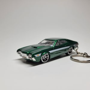 Custom Made Hot Wheels 1972 Ford Gran Torino Sport Keychain
