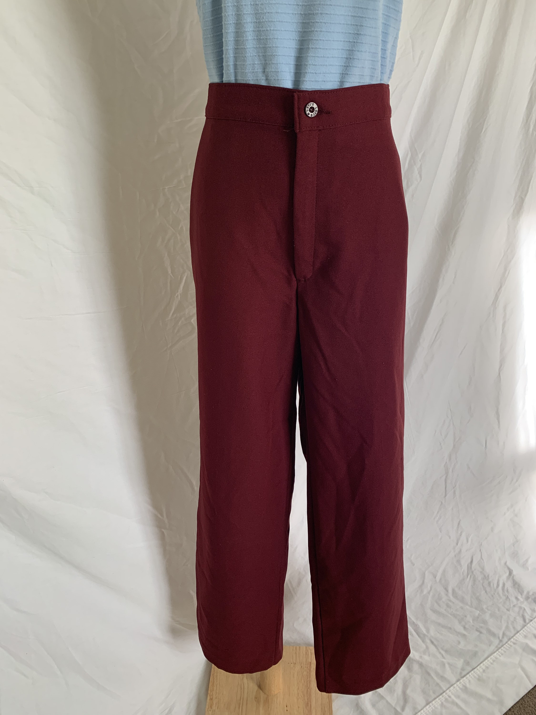 burgundy slacks women's