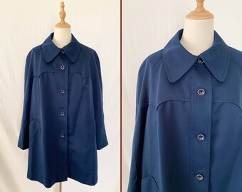 Vintage navy swing coat, size L