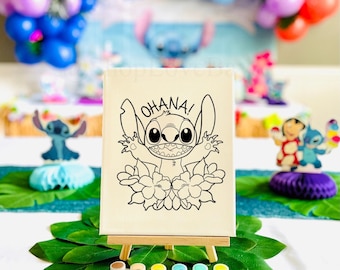 DIY Party Canvas, Ready to Paint Lilo & Stitch Canvas