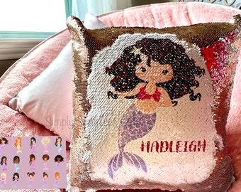 Mermaid Pillow Pillows At Justice Personalized Mermaid Sequins