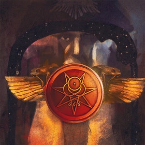 Magia della Bestia 666 Aleister Crowley Thelema Stampa artistica da parete. Decorazione artistica per la casa o il tempio thelemico.