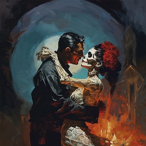 Pôster de parede Dia De Los Muertos (Dia dos Mortos) de 13 x 19 polegadas