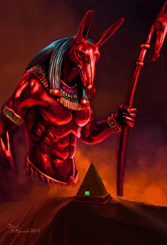 O Fiery Lord Set Egyptian God Set Seth Suetekh Large 13x19 Etsy Hong Kong