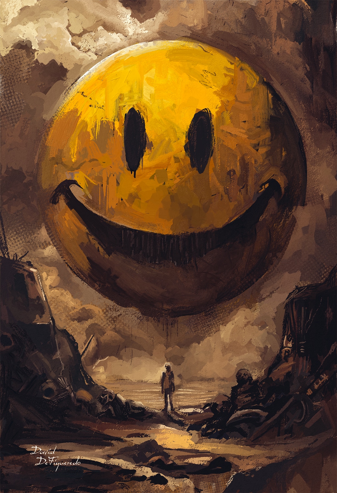 Satirical Smiley Face Art Print: 
