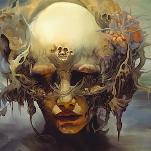Entheos Enigma 19 x 13 pollici Dark Art Surrealismo Decorazione murale per la casa