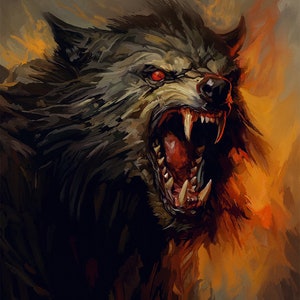 The Howling, 13x19 inch Werewolf wall Art print