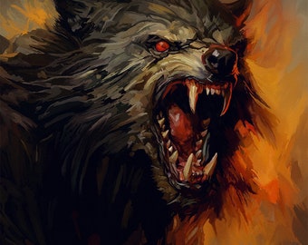 The Howling, 13x19 inch Werewolf wall Art print