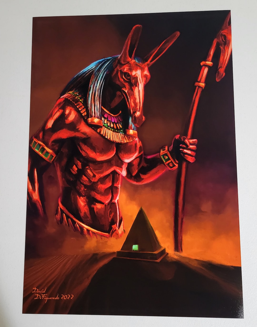 O Fiery Lord Set, Egyptian God Set, Seth Suetekh Large 13x19