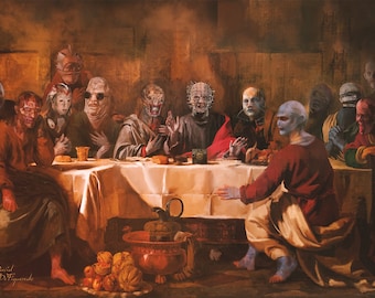 Cenobite Last Supper Large 19x13 inch Wall Art Print