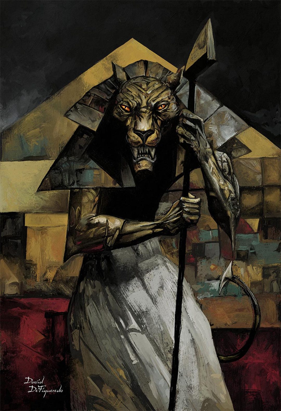 Sekhmet Art Print: Egyptian Goddess Lioness - 13x19 Mythical Artwork - Etsy