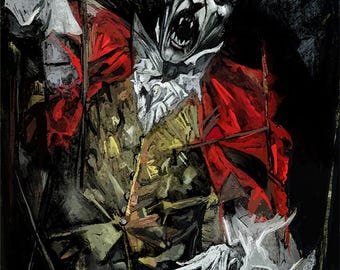 Count Dracula Art Print: Gothic Vampire Portrait, Dark Fantasy Decor