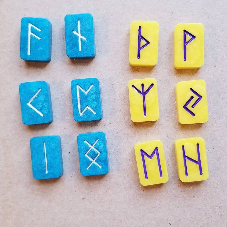Rune Stones Rune Stone Resin Rune Stones Viking Stones Etsy