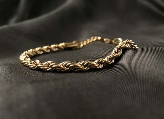 Gold plated rope bracelet outlet