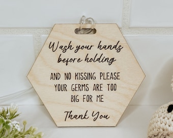 Baby Germs Sign, Please Do Not Touch, Your Germs are Too Big, Baby Car Seat Tag, Baby Diaper Bag Tag, Baby Stroller Tag, Baby Shower Gift