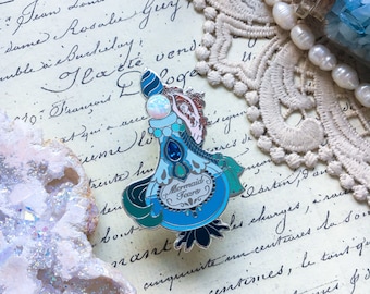 MERMAID TEARS POTION Enamel Pin l Sea Witch l Teardrop Gem, Opal, Hard Enamel Silver l Mermaid, Potion Bottle, Apothecary, Witchcraft, Magic