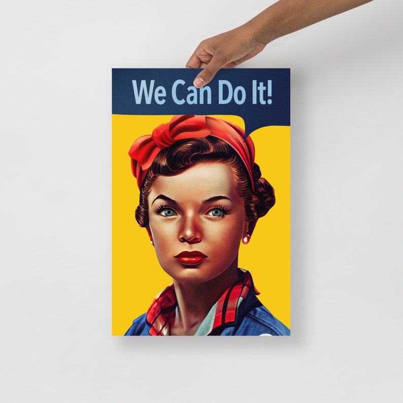 Rosie the Riveter Poster Sizes 12x16 & 12x18 Etsy