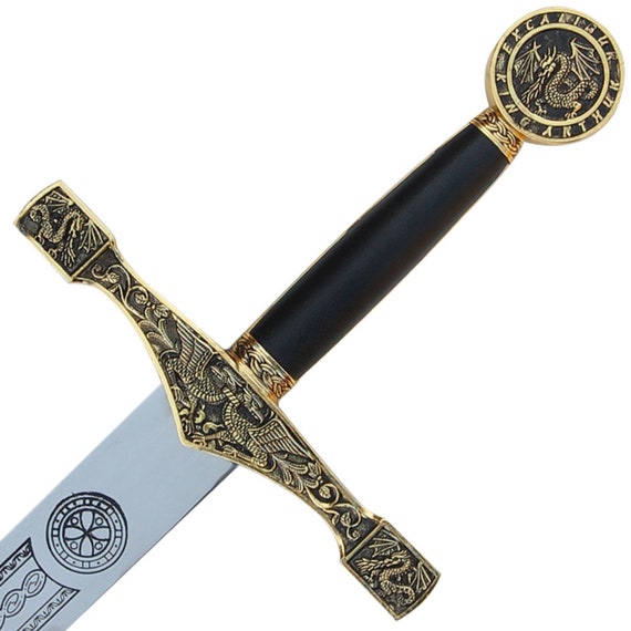 Handmade Sword of Excalibur King Arthur Golden - Etsy