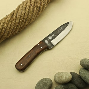 Handmade High Carbon steel Full Tang Micarta Tracker Knife With Leather Sheath | Camping | Hunting | Collector Choice | Rosewood | Best Gift