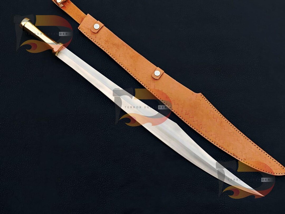 Handmade Stainless Steel Backbiter Sword: Luke's Sword With Leather ...