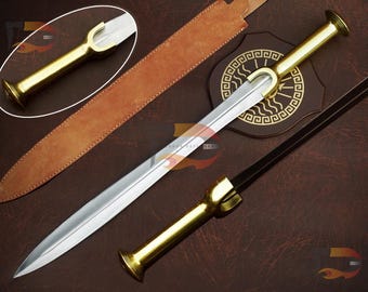 Handmade Riptide Sword: Percy Jackson Replica with Leather Cover & Wall Mount