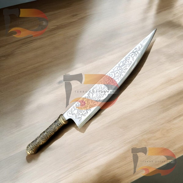 Handmade Vorpal Blade Knife: Alice Madness Replica, 17-Inch Metal Sword
