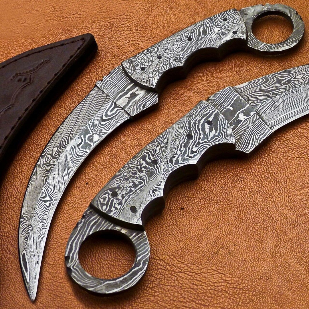 Handmade Full Damascus Steel Karambit Knife Best Custom Beautiful Damascus Hunting Knife Handle