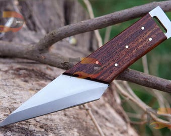 Handmade 7" inches D2 Stainless Steel Blade Kiridashi Knife Rosewood Handle & Sheath | Xmas gift