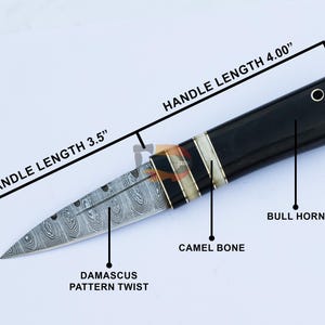 Handmade Damascus Steel Celtic Scottish Dirk SGIAN DUBH  Camel Bone and Bull Horn Handle Knife.| Best Wedding Gift | Camping Dirk Knife