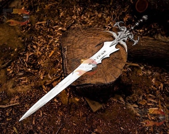 Handmade Frostmourne Inspired Sword | Fantasy Greatsword Replica | Lich King Style Cosplay Prop | Gamer Room Decor | Wedding Gift for Him