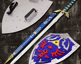 Fully Handmade Link Dark Hylian Shield Replica And Links Ornate Prophecy Hero Pair
