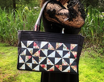 patchwork Tote, Unique, Bohemian artistic look, Great  Gift, For Everyday Wearing