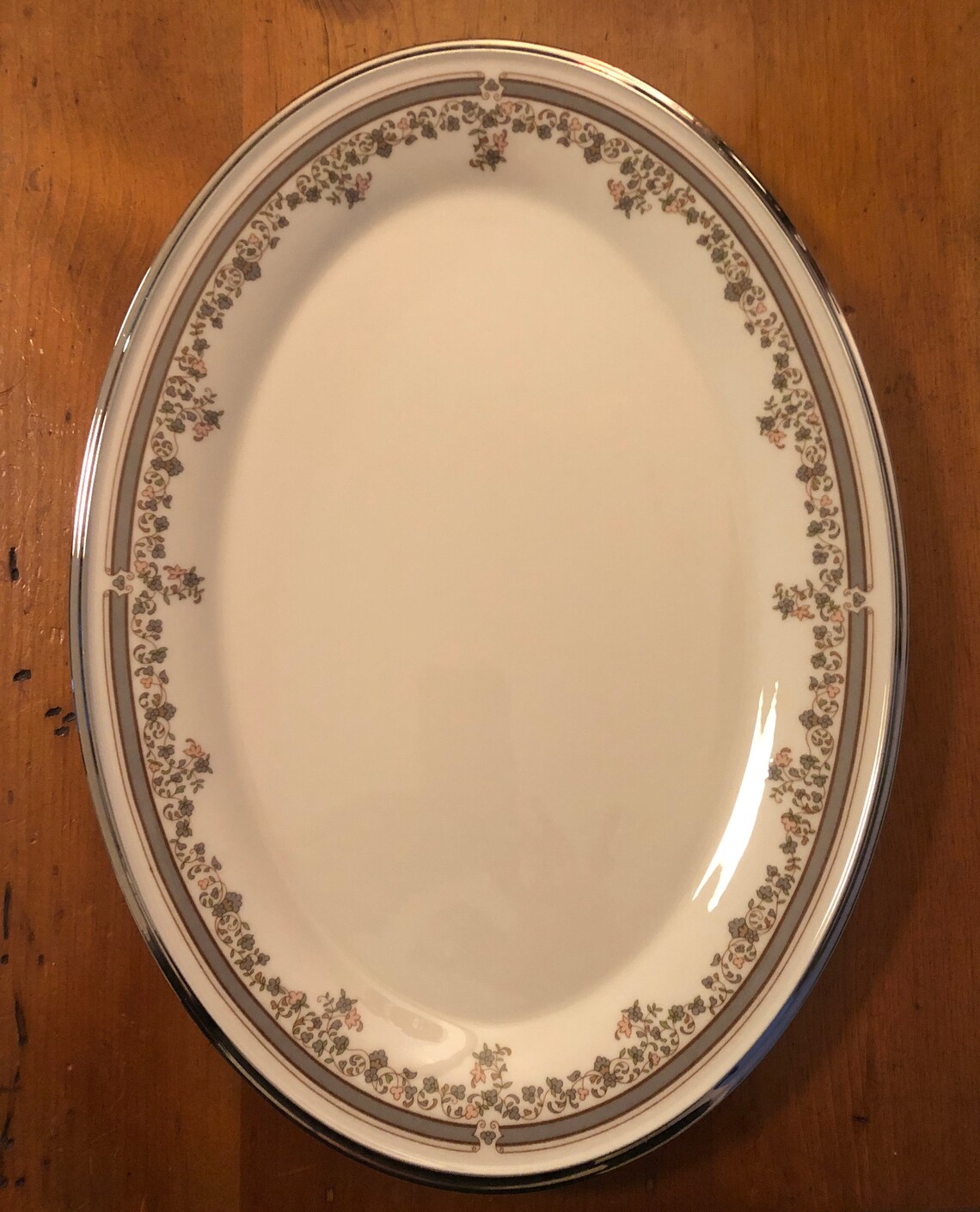 Lenox Lace Point Fine China Oval Serving Platter Etsy