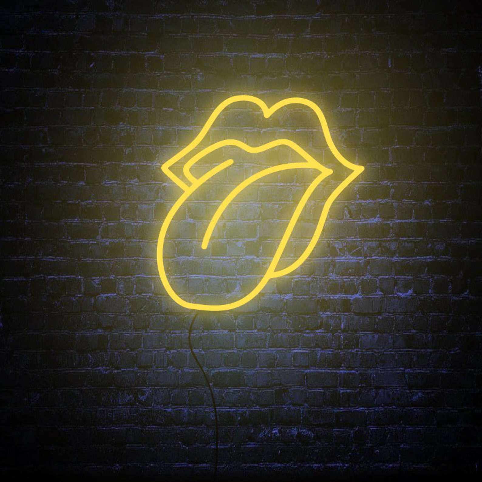 Rolling Stones Letrero de neón signo de luz de neón de Etsy