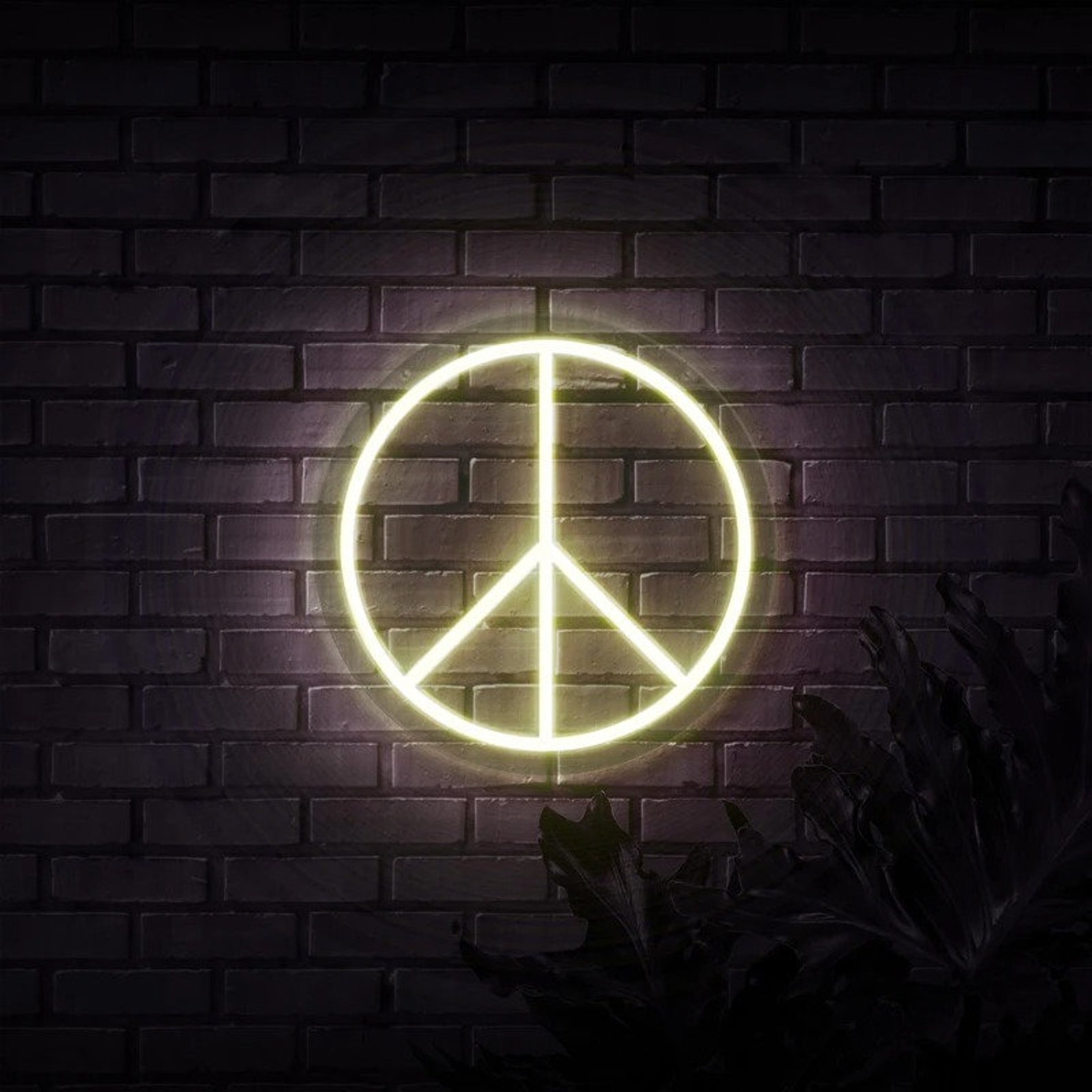 PEACE LED neon sign light Custom Neon for Bedroom Office Etsy