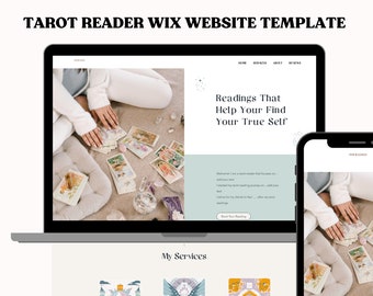 Tarot Reader WIX Template, Wix Website Template, Tarot, Spiritual, Wellness Website Template, Wix Website Design, WIX Template Portfolio