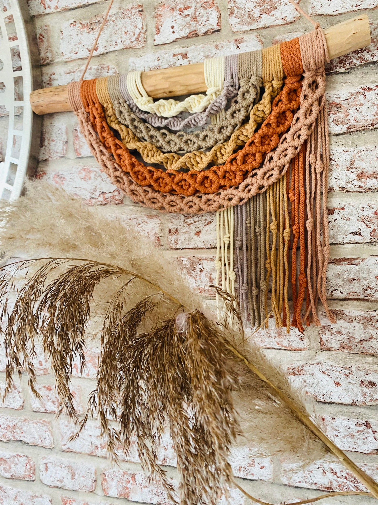 Macrame Rainbow Wall Hanging // Rainbow Macrame // Boho Style Etsy