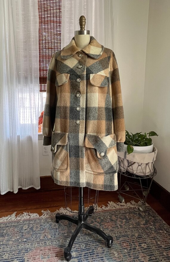 1960s Lassie Junior Plaid Coat - Gem