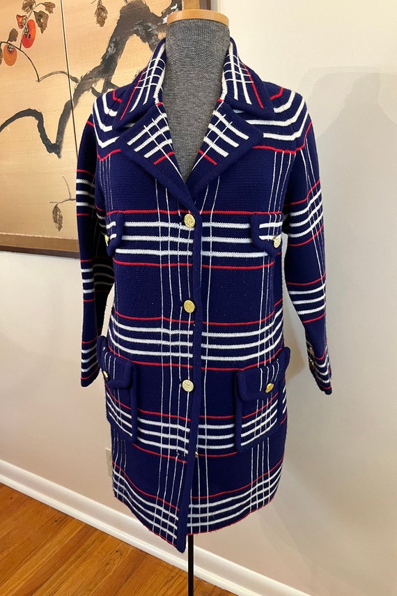 1960s Plaid Sweater Coat - image 1