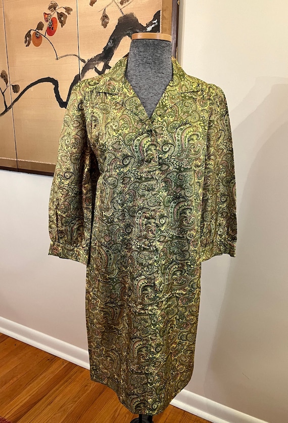 1960s Paisley Tunic Dress