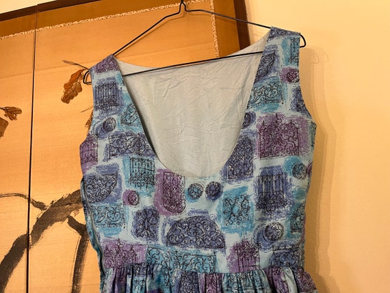 1960s Printed Cocktail Dress - image 3