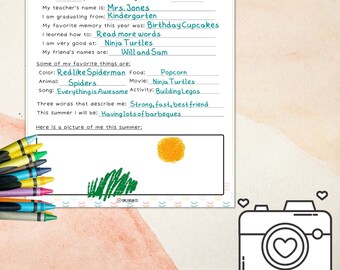 graduation worksheet etsy